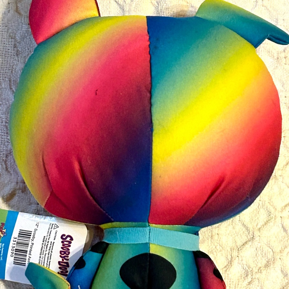 Scooby Doo - Rainbow Chibi Plush 7 Inches Tall by Toy Factory NWT - Picture 5 of 12
